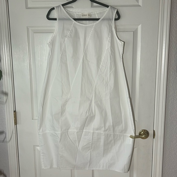Luukaa White Tulip Sleeveless Dress 100% Cotton, Sz 8 - Picture 5 of 6